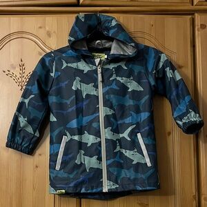 Western Chief Blue Shark Pattern Raincoat